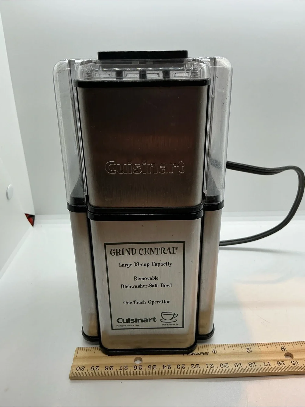 Working Cuisinart Grind Central Coffee Grinder 18 Cup Capacity Dcg-12BC